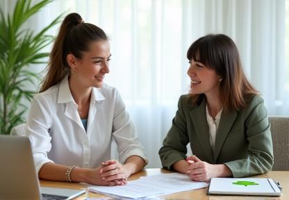 Nutritionist consulting with a client